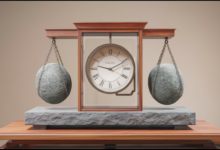 Tischling Stone Weighted Clock