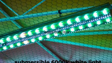 submersible 6000k white light fixture for bully netting system